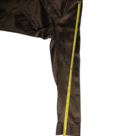 Max Jeans Cargo Hooded Jacket Zip Up Silk Blend Brown Size Small NWT Retail $92 - Picture 7 of 9